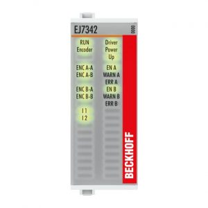 Module Beckhoff EJ7342 | EtherCAT plug-in module, 2-channel motion interface, DC motor, 48 V DC, 3.5 A, with incremental