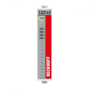 Module Beckhoff EJ3214 | EtherCAT plug-in module, 4-channel analog input, temperature, RTD (Pt100), 16 bit, 3-wire conne