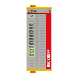 Module Beckhoff EJ2914 | EtherCAT plug-in module, 4-channel digital output, 24 V DC, 0.5 A, TwinSAFE, TwinSAFE Logic