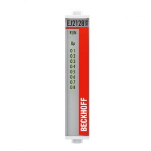 Module Beckhoff EJ2128 | EtherCAT plug-in module, 8-channel digital output, 3.3 V DC/5 V DC, 20 mA