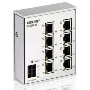 Module Beckhoff CU2008 | Infrastructure, 8-port switch, Ethernet, 100 Mbit/s, 24 V DC, RJ45