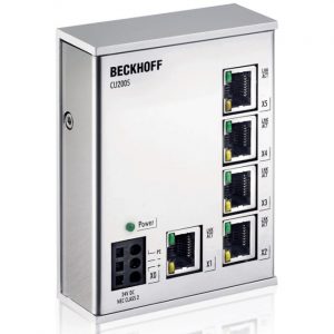 Module Beckhoff CU2005 | Infrastructure, 5-port switch, Ethernet, 100 Mbit/s, 24 V DC, RJ45