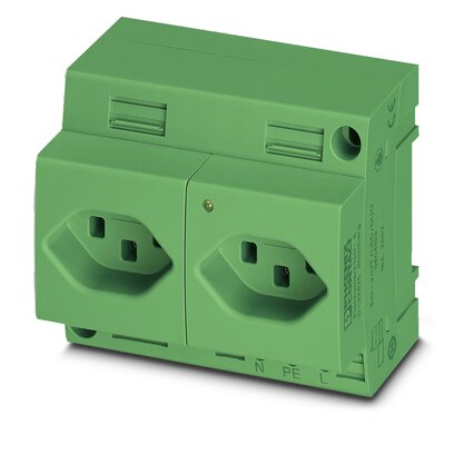       EO-J/UT/LED/DUO/GN     -     Double socket   Phoenix Contact