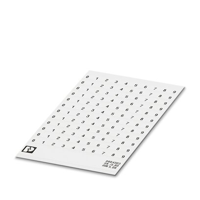       SK  5,08/3,8: 0-9     -     Marker card   Phoenix Contact