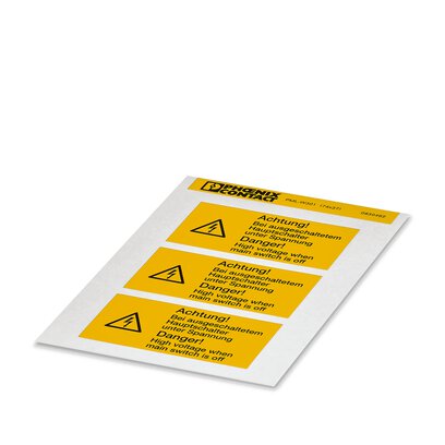       PML-W301 (74X37)     -     Warning label   Phoenix Contact