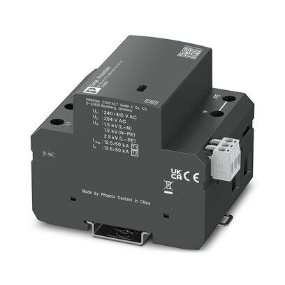       SP-EE-FLT-T1-264/12.5-3+1-UT-R     -     Type 1+2 combined lightning current and surge arrester   Phoenix Contact