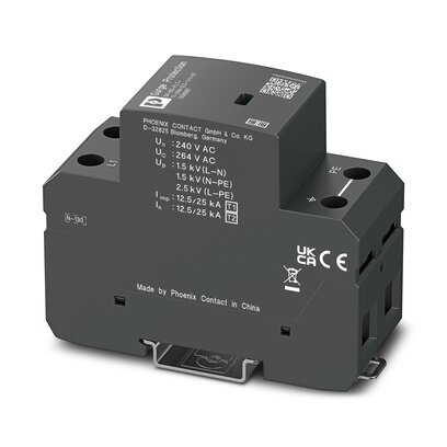       SP-EE-FLT-T1-264/12.5-1+1-UT     -     Type 1+2 combined lightning current and surge arrester   Phoenix Contact