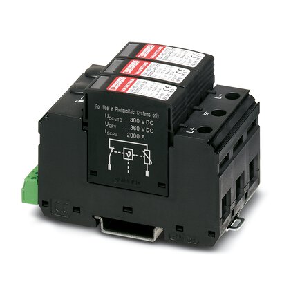       VAL-MS-T1/T2 600DC-PV/2+V-FM     -     Lightning/surge arrester type 1/2   Phoenix Contact