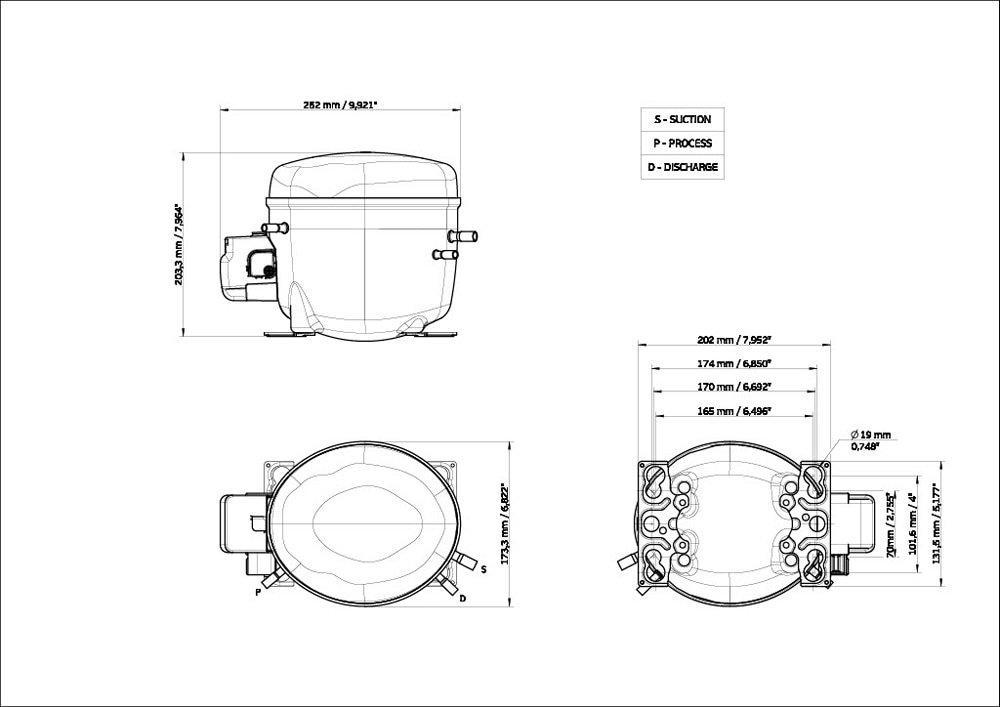 Máy nén Embraco FFI10HAK 513201009 623 W