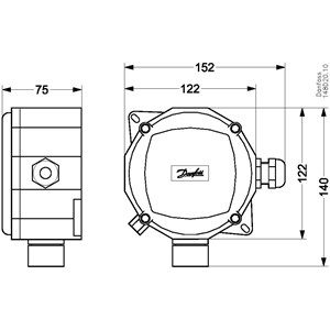 Cảm biến phát hiện khí Danfoss  GDHF-R5 SC 1000