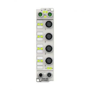 Module Beckhoff ER3204-0002 | EtherCAT Box, 4-channel analog input, temperature, RTD (Pt100), 16 bit, M12, zinc die-cast