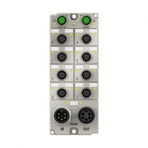 Module Beckhoff ER2028-1032 | EtherCAT Box, 8-channel digital output, 24 V DC, 2 A, M12, zinc die-cast