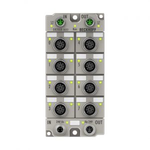 Module Beckhoff ER2008-0022 | EtherCAT Box, 8-channel digital output, 24 V DC, 0.5 A, M12, zinc die-cast