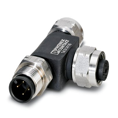       SAC-4P-M12T/2XM12 FF VA     -     T distributor   Phoenix Contact