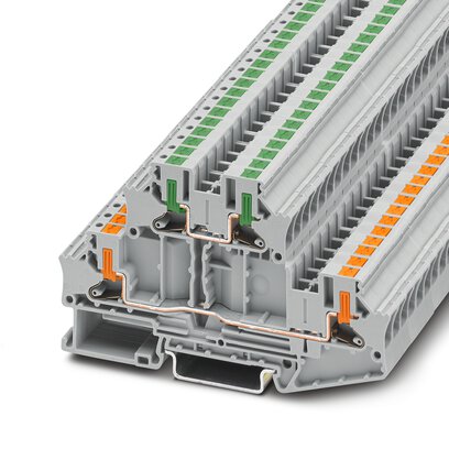       PTTBV 4/U-OG/O-GN     -     Double-level terminal block   Phoenix Contact