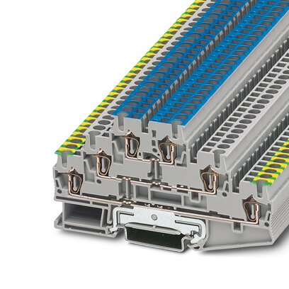       ST 2,5-PE/L/N     -     Spring cage ground terminal block   Phoenix Contact