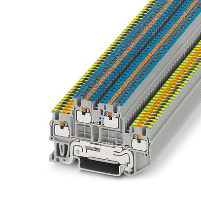 PTTB 1,5/S-PE/N     -     Protective conductor double-level terminal block   Phoenix Contact