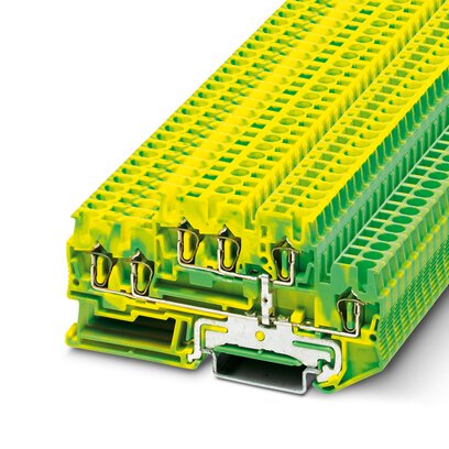 STTB 2,5-TWIN-PE     -     Protective conductor double-level terminal block   Phoenix Contact