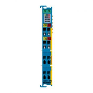 Module Beckhoff ELX3312-0090 | EtherCAT Terminal, 2-channel analog input, temperature, thermocouple, 16 bit, Ex i, TwinS