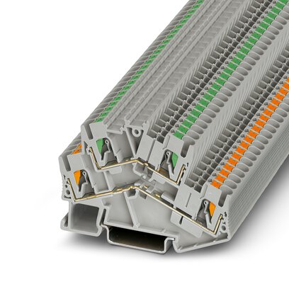       PTTBS 2,5/U-OG/O-GN     -     Double-level terminal block   Phoenix Contact