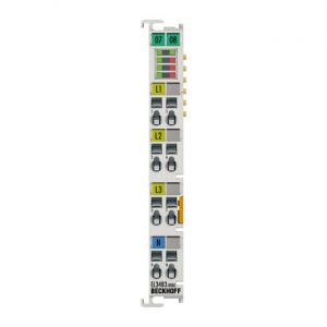 Module Beckhoff EL3483-0060 | EtherCAT Terminal, 3-channel analog input, mains monitor, 480 V AC, 24 bit, with analog va